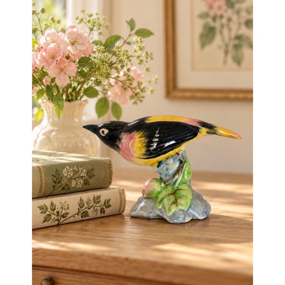 Vintage Stangl Pottery Oriole Bird Figurine 3402 Hand Painted Cottagecore Decor